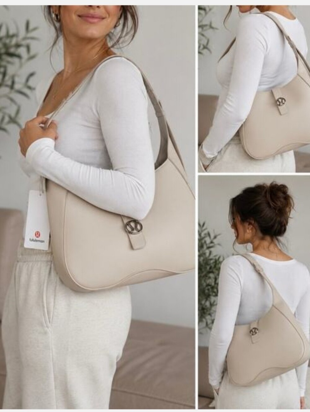 🌵 Lululemon Leather Alternative Shoulder Bag Purse 8L Cashew MSRP $228 NWT - Picture 8 of 16